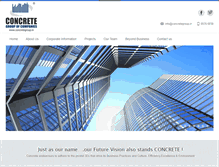 Tablet Screenshot of concretegroup.in